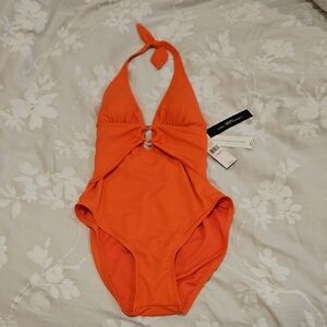 Carmen Marc Valvo Vibrant Orange Swimsuit